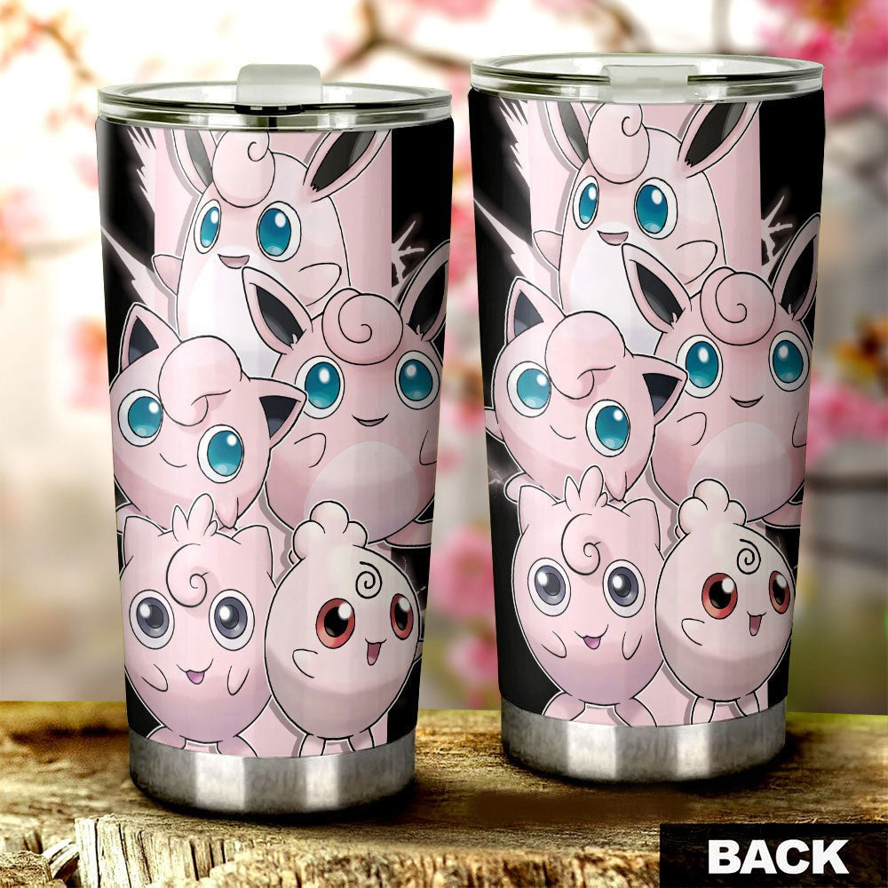 Pkm Tumbler Pkm Jigglypuff Evolution Graphic Tumbler Cup Pink Black 