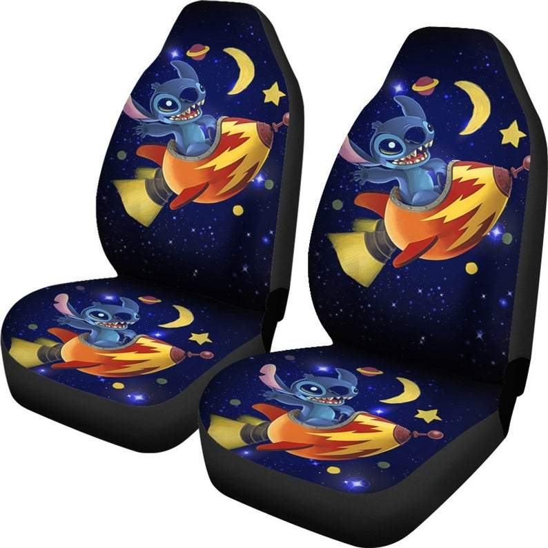 Stitch Car Seat Covers Stitch Space Rocket Seat Covers Gifury