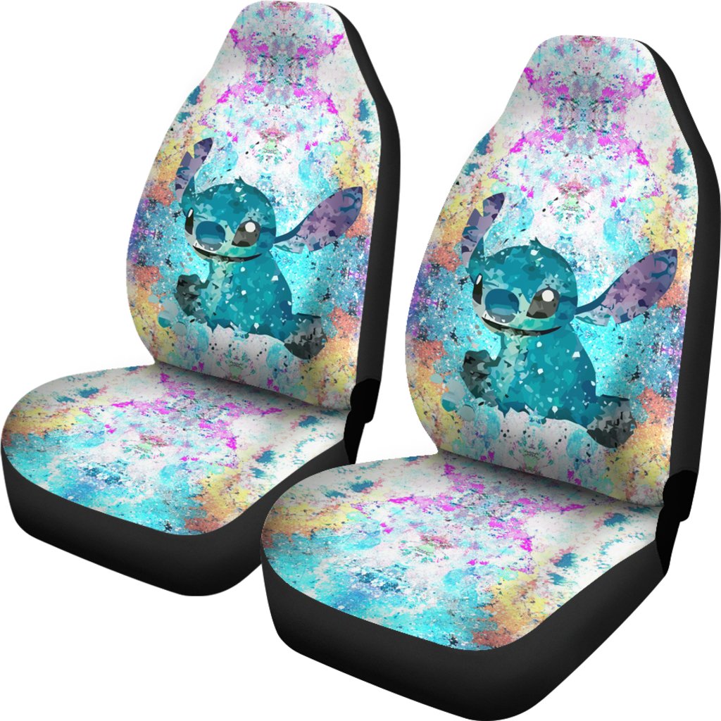 Stitch Car Seat Covers Lilo And Stitch Watercolor Seat Covers Gifury