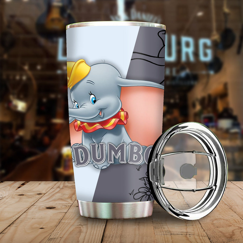 DUMBO TUMBLER DUMBO ADORABLE BIG EARS ELEPHANT Tumbler Cup CUTE HIGH QUALITY DN Travel Mug