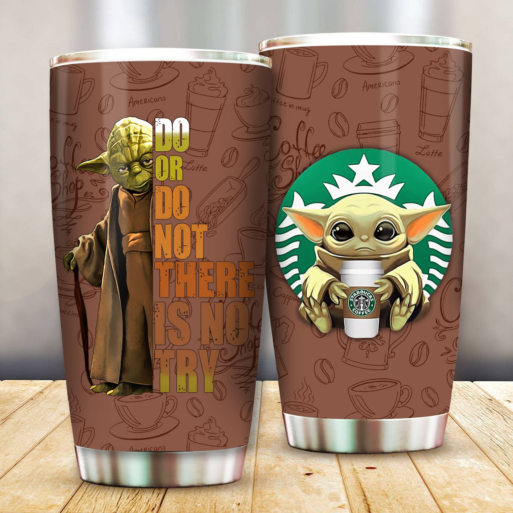  SW Tumbler Yoda Baby Yoda Do or Do Not There Is No Try SW Yoda Tumbler Funny Coffee SW Travel Mug 2023