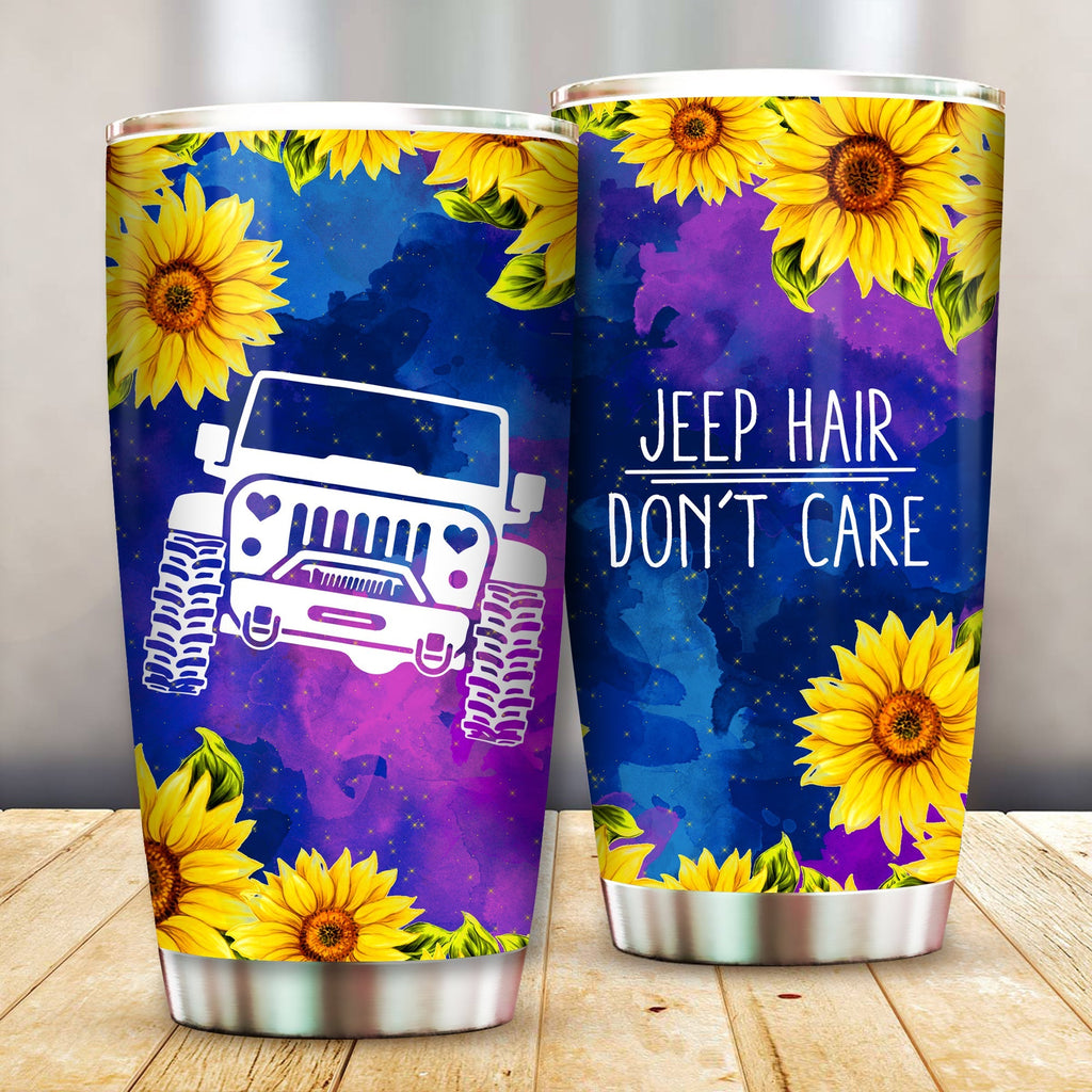 Jeep Tumbler Jeep Hair Don't Care Tumbler Cup Funny High Quality Jeep Travel Mug 