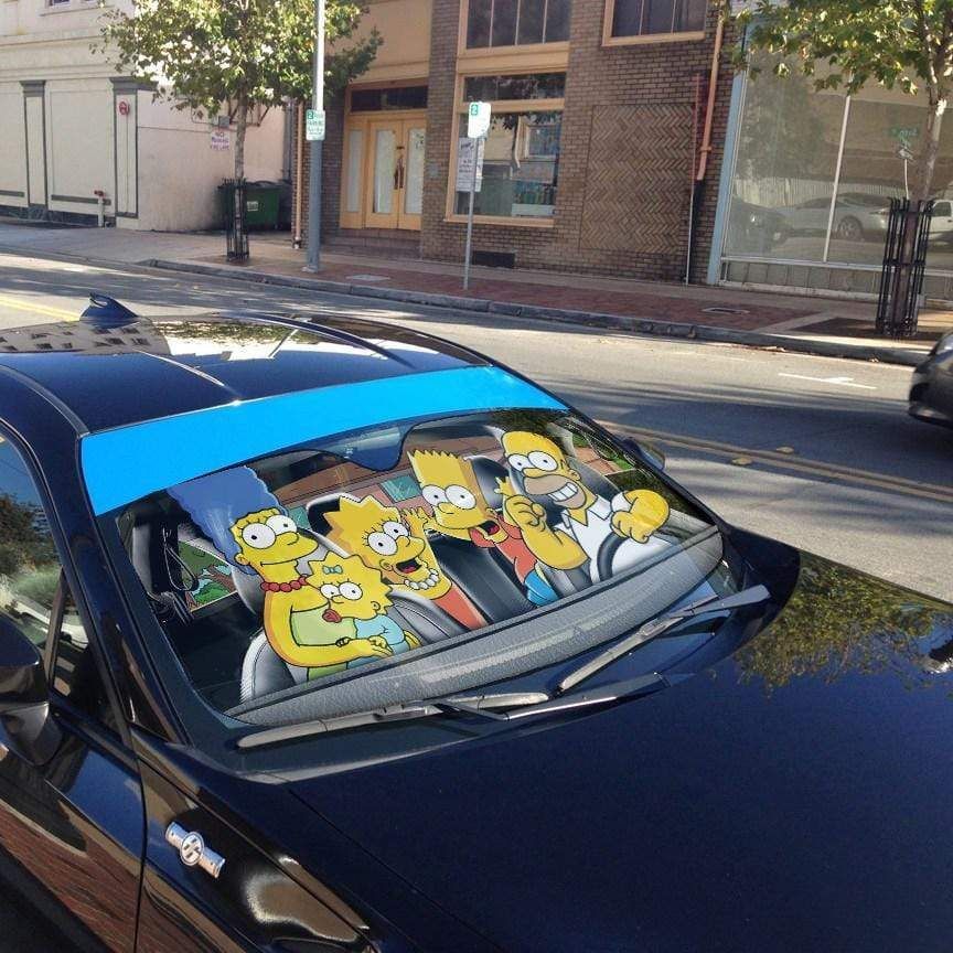  The Simpsons Windshield Sun Shade The Simpsons Family All Members Car Sun Shade