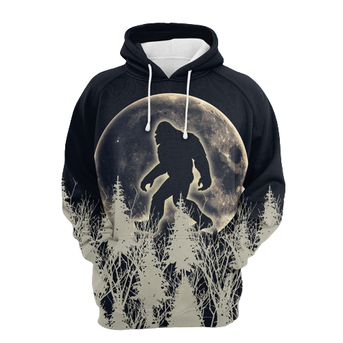 Bigfoot Hoodie Bigfoot In The Forest Full Moon Hoodie Apparel Adult Full Size