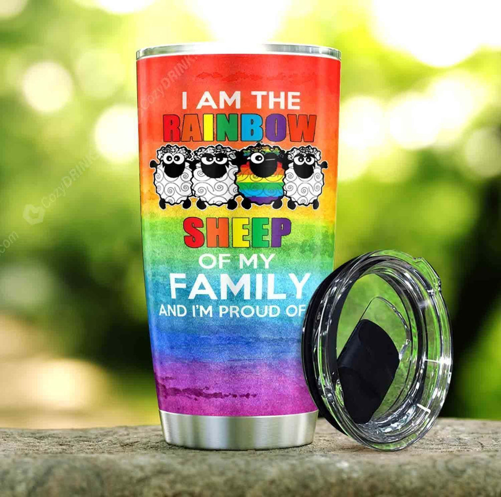  LGBT Tumbler 20 oz I Am The Rainbow Sheep Of My Family And I'm Proud Of It Tumbler Cup 20 oz