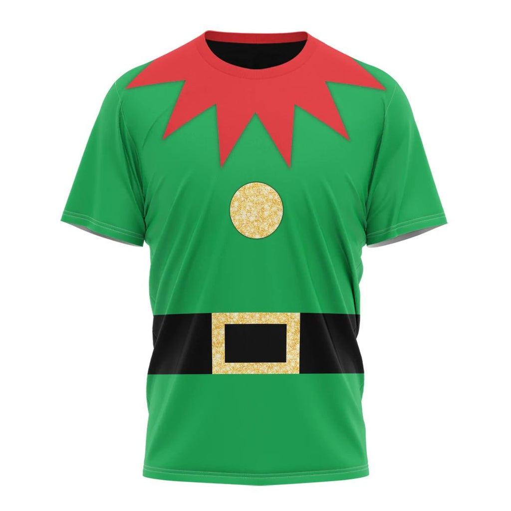 Gifury Christmas Elf T-shirt Elf Apparel Elf Suit Costume Green Shirt 2023