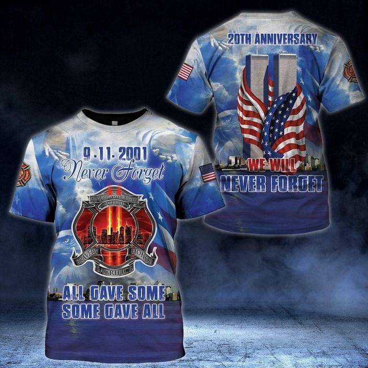Patriot Day T-shirt September 11th Shirt September 11 All Gave Some Some Gave All Red T-shirt