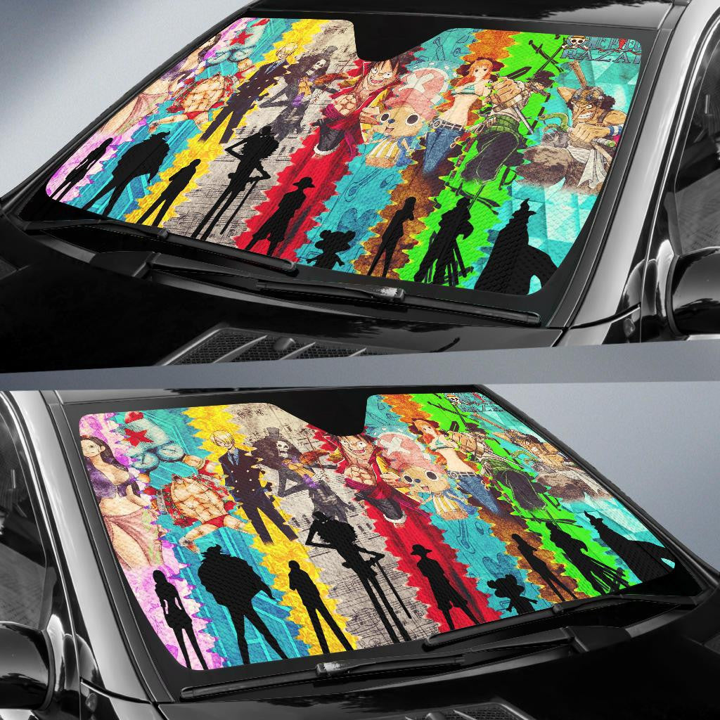 One Piece Windshield Shade One Piece Teammates Art Colorful Car Sun Shade One Piece Car Sun Shade