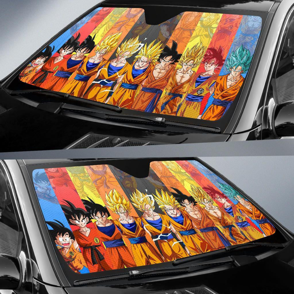Dragon Ball Windshield Shade Goku Evolution Car Sun Shade Dragon Ball Car Sun Shade