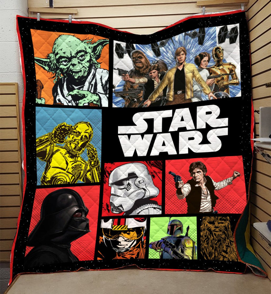 SW D.Vader Trooper C-3PO Charaters Quilt