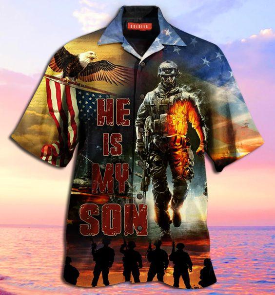 Veteran Hawaii Shirt Proud Soldier Parents He Is Not Just A Soldier Hawaiian Aloha Shirts