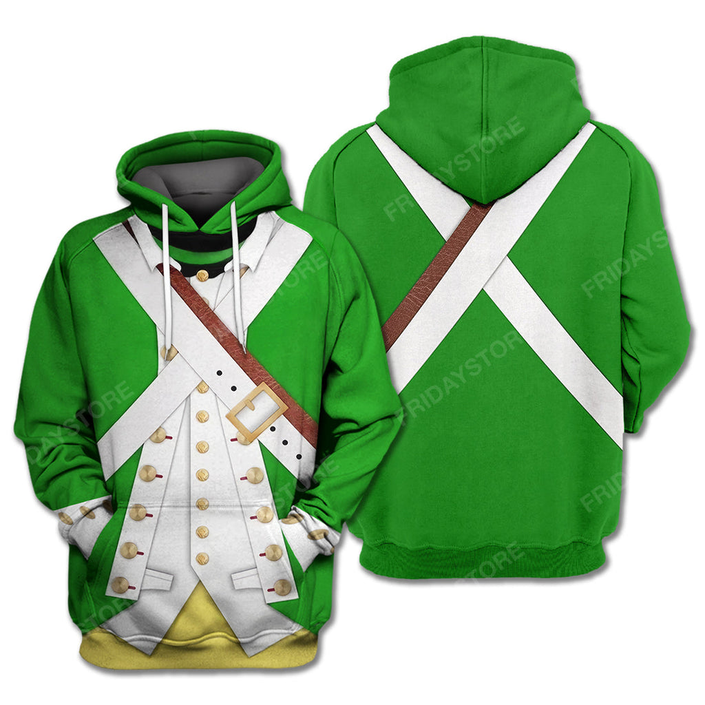 Historical T-Shirt Historical Continental Marines Suit 3d Costume Hoodie Historical Hoodie