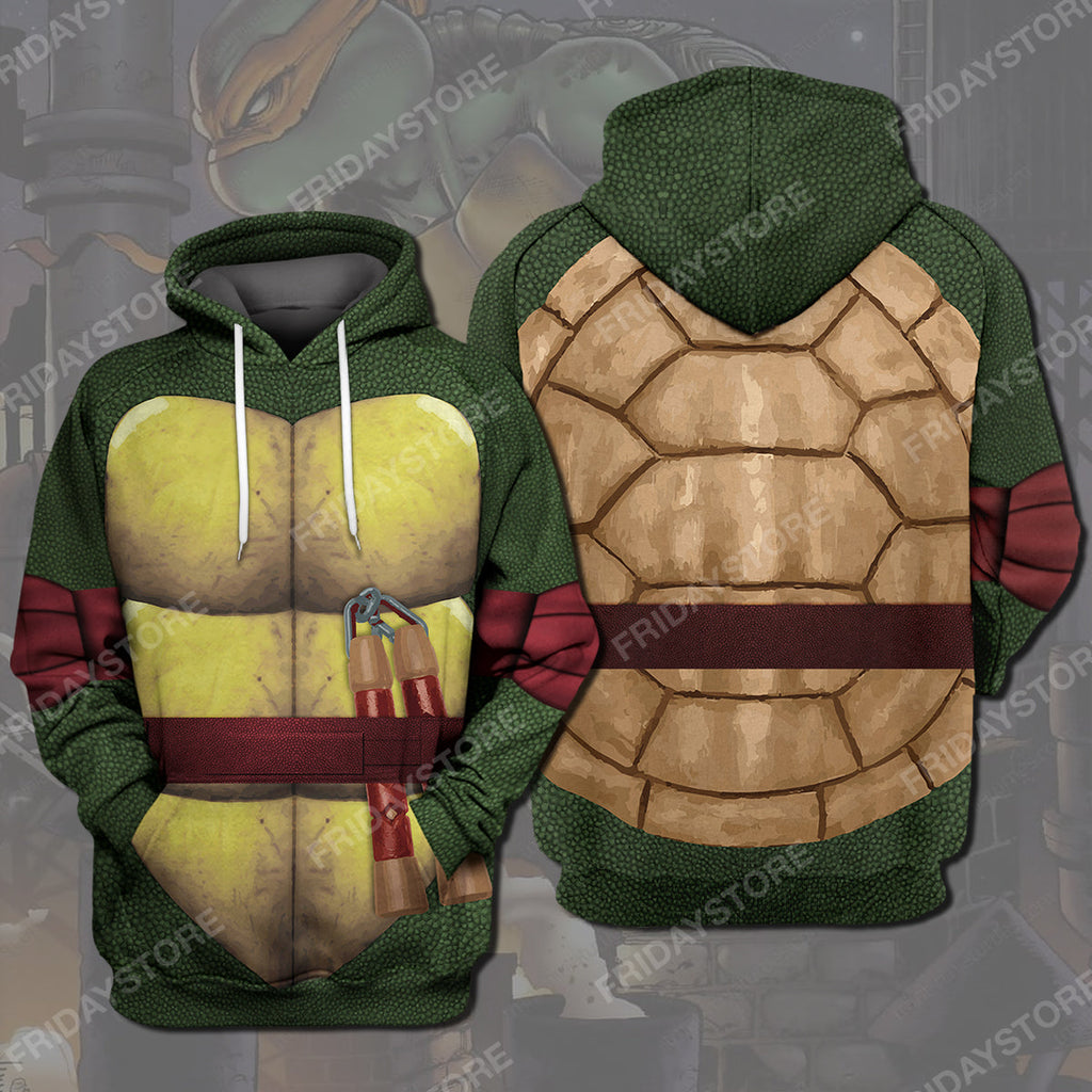  TMNT Hoodie Michael Ninja Turtles Costume T-shirt TMNT Shirt Sweater Tank Cool TMNT Cosplay Costume Apparel 