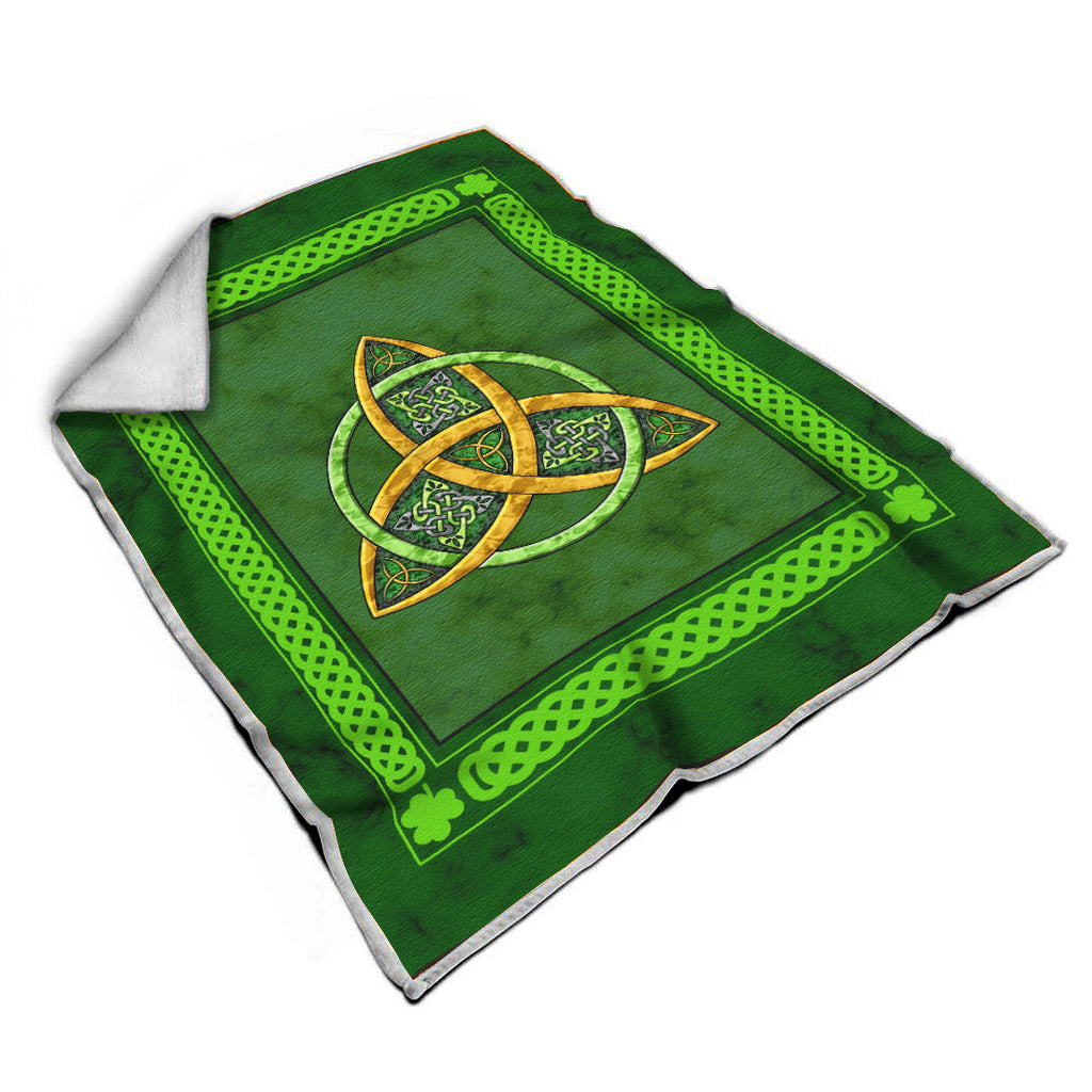 Gifury ST Patrick's Day Blanket Celtic Trinity Knot Irish ST Patrick's Day Square Blanket 2022