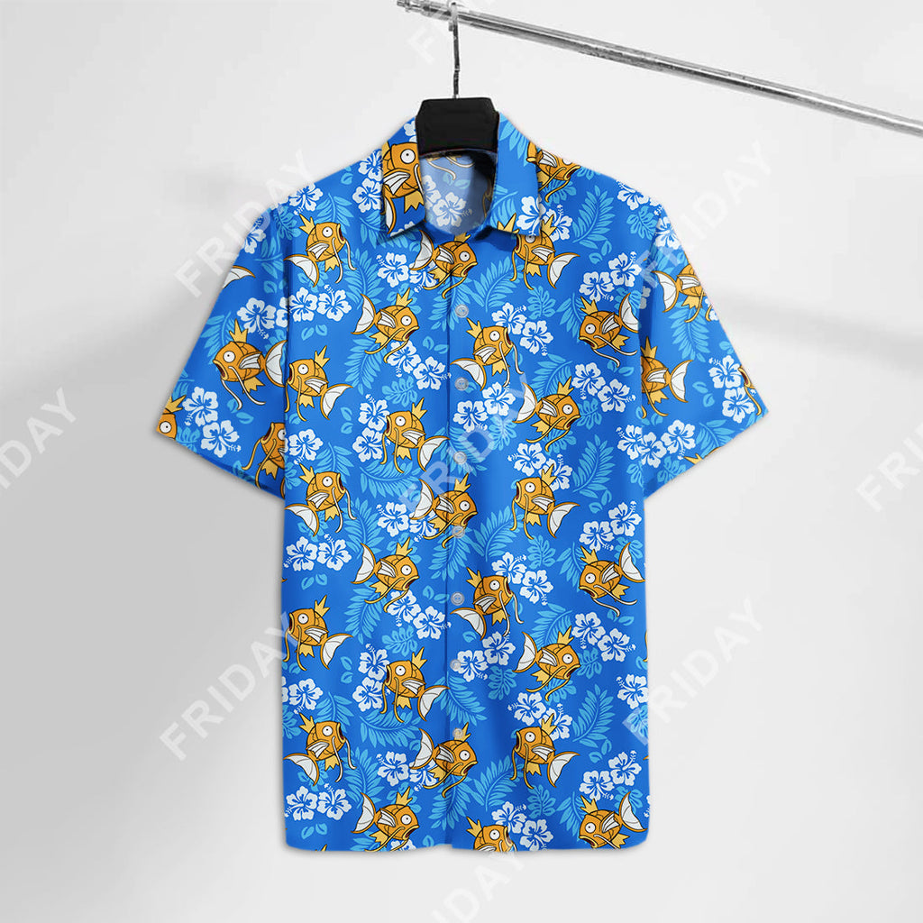  Pokemon Hawaiian T-shirt Magikarp Hawaii Shirts Pokemon Aloha Shirts 