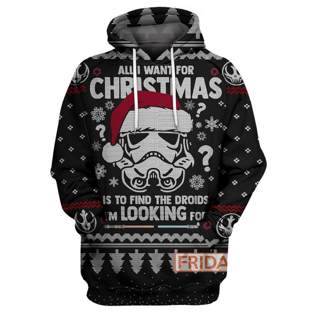  SW Storm Trooper Droid T shirt Find The Droids I'm Looking SW Christmas Hoodie SW Hoodie Sweater Tank 