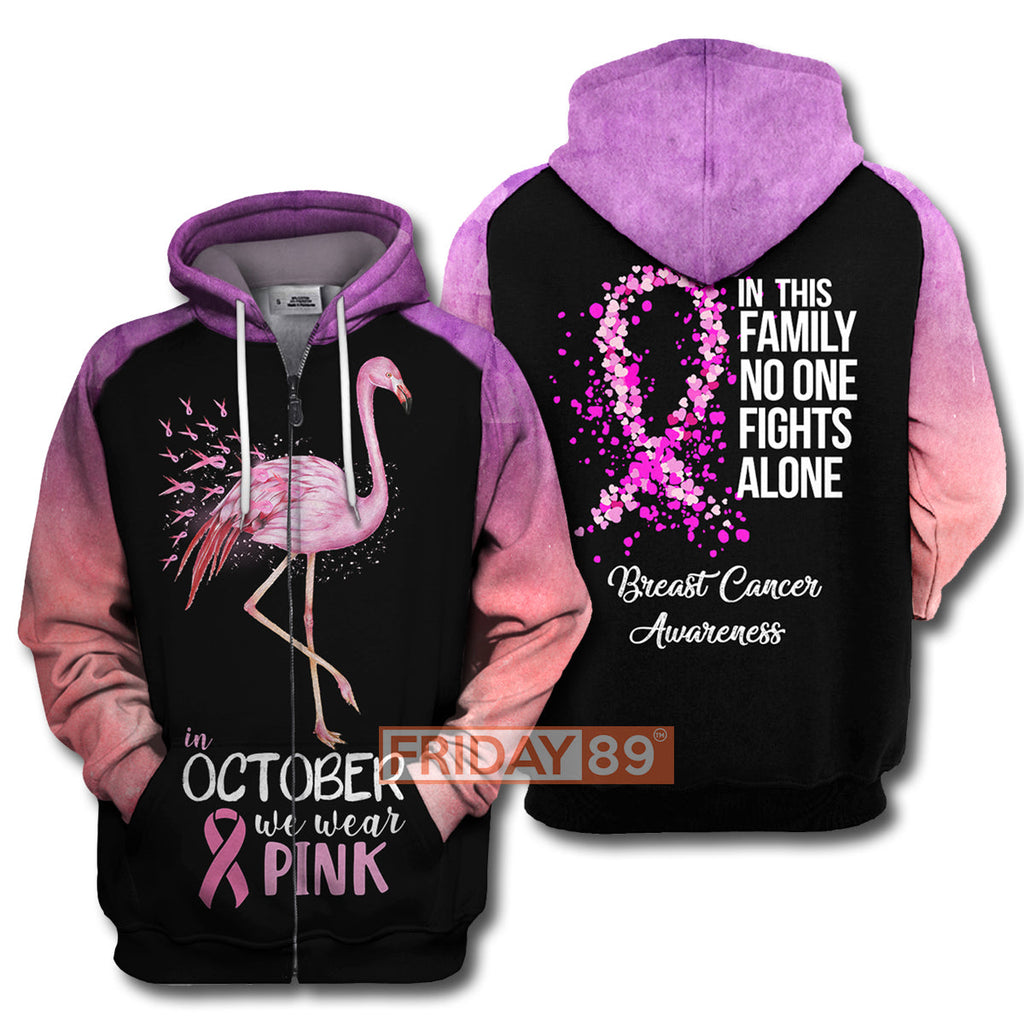 Gifury Breast Cancer T-shirt In October We Wear Pink T-shirt Breast Cancer Hoodie 2022