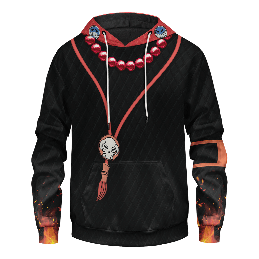  One Piece Hoodie Portgas D. Ace Costume Black Hoodie Anime Clothing  