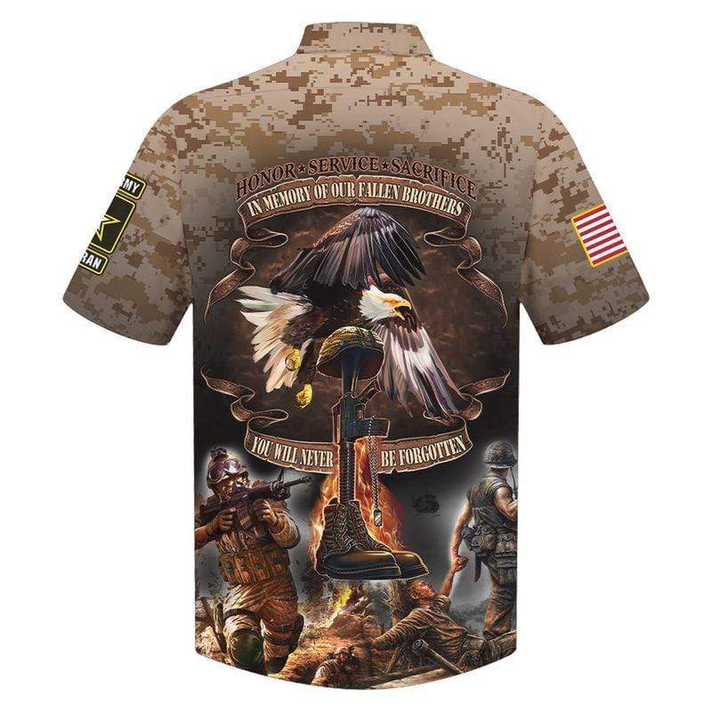 Veteran Us Army Hawaiian Shirt In Memory Of Our Fallen Brothers Aloha Hawaiian Shirts