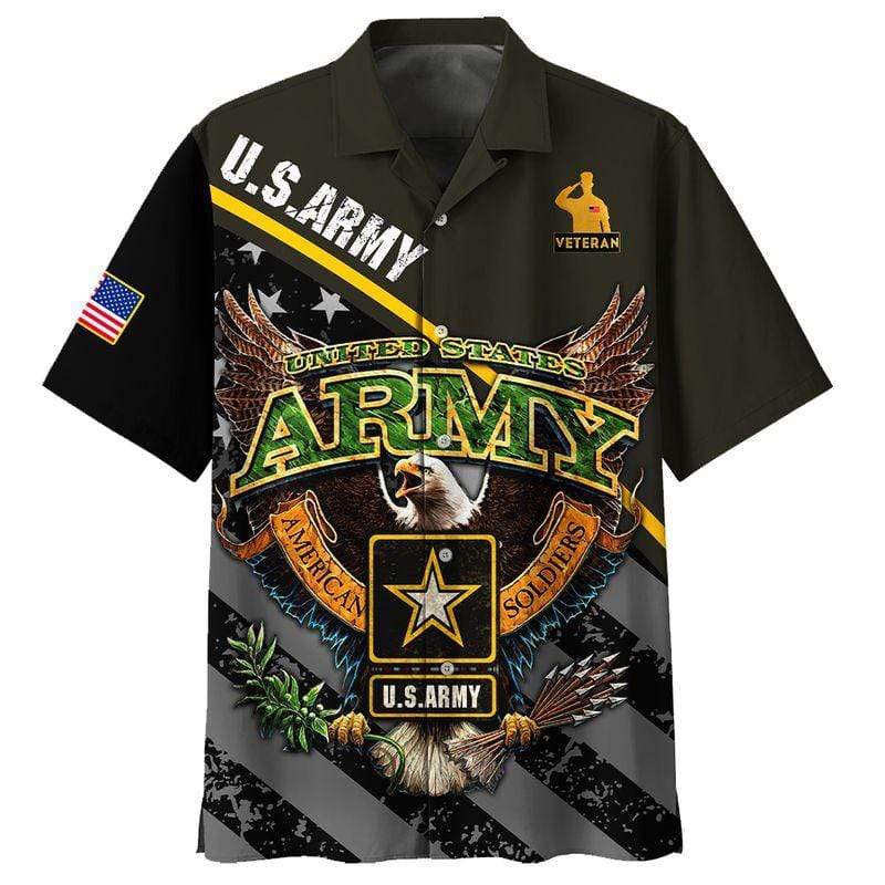Veteran Hawaii Shirt US Army Veteran Eagle Soldier Hawaii Shirt