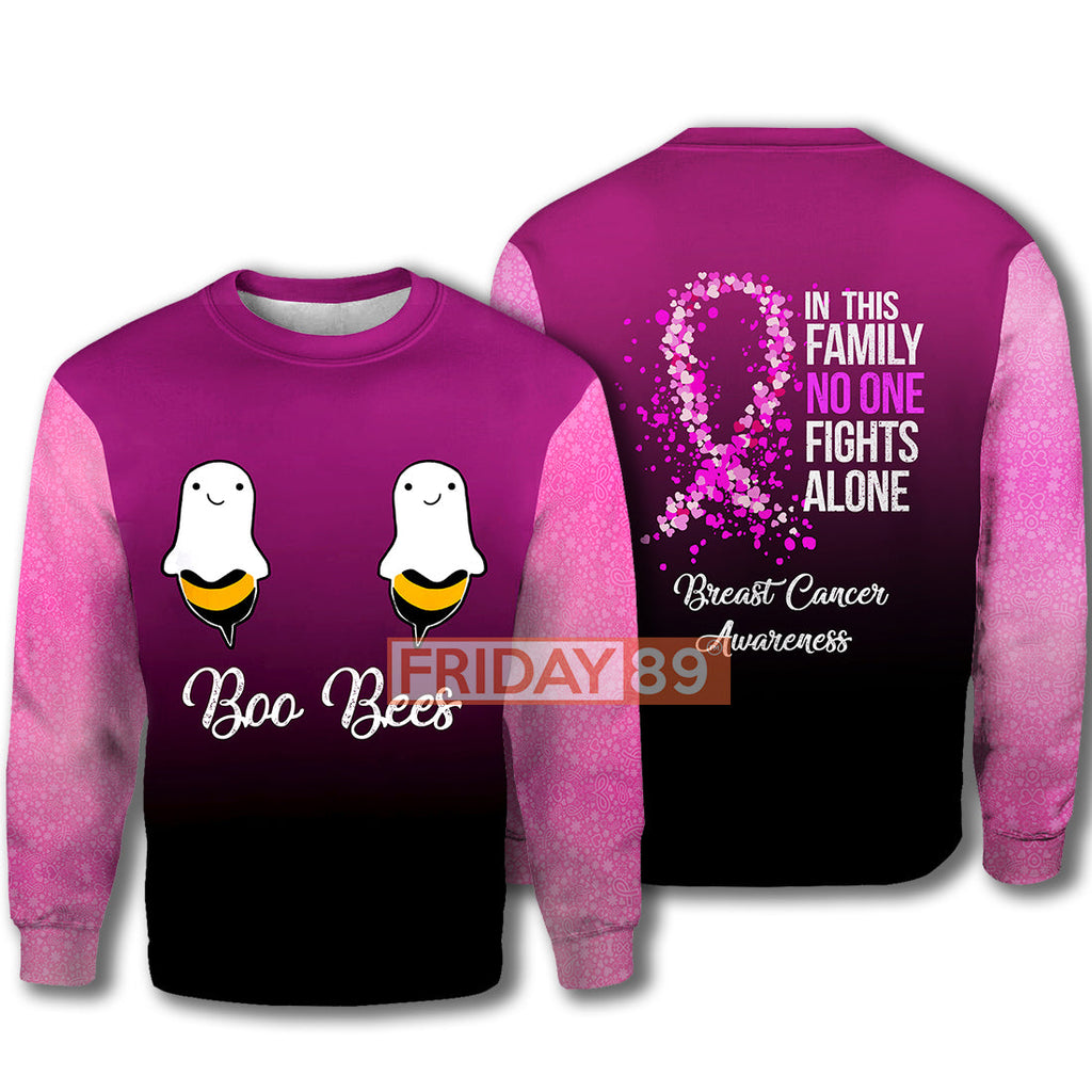 Gifury Breast Cancer Hoodie Boo Bees Breast Cancer Awareness T-shirt Breast Cancer Hoodie 2022
