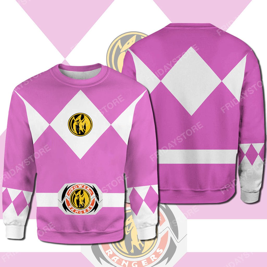  Power Ranger T-shirt Pink Power Ranger Costume T-shirt Awesome Power Ranger Hoodie Sweater Tank 2023