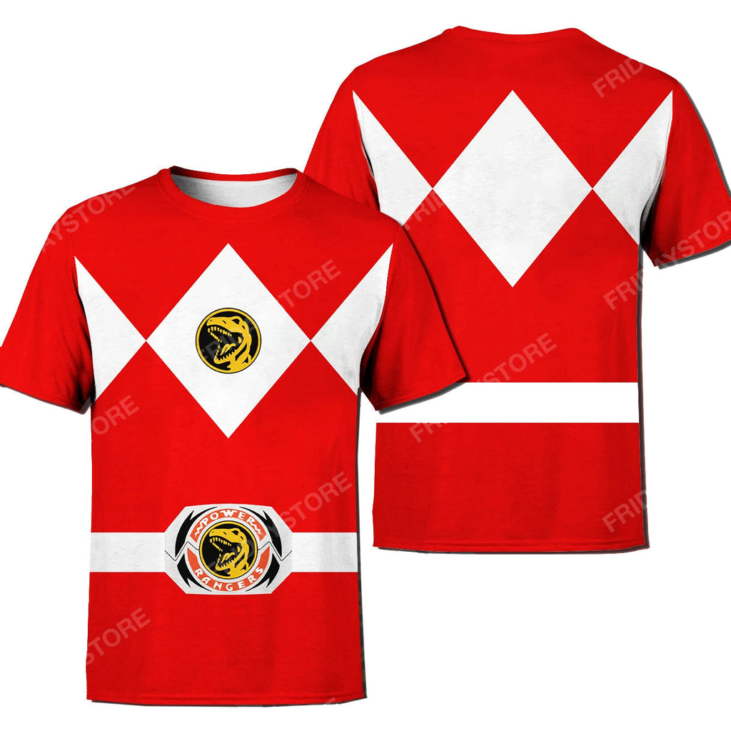  Power Ranger Hoodie Red Power Ranger Costume T-shirt Amazing Power Ranger Shirt Sweater Tank 2025
