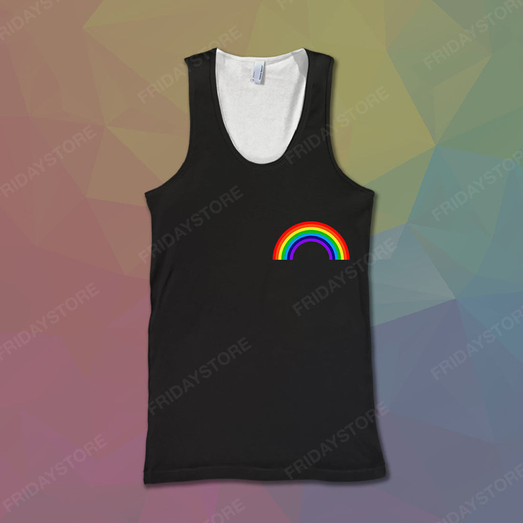 LGBT Pride T-shirt LGBT Rainbow Polygon American Flag T-shirt Hoodie Adult Full Print
