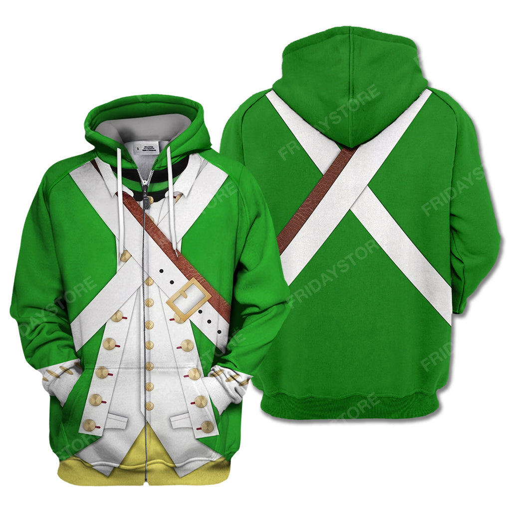 Historical T-Shirt Historical Continental Marines Suit 3d Costume Hoodie Historical Hoodie
