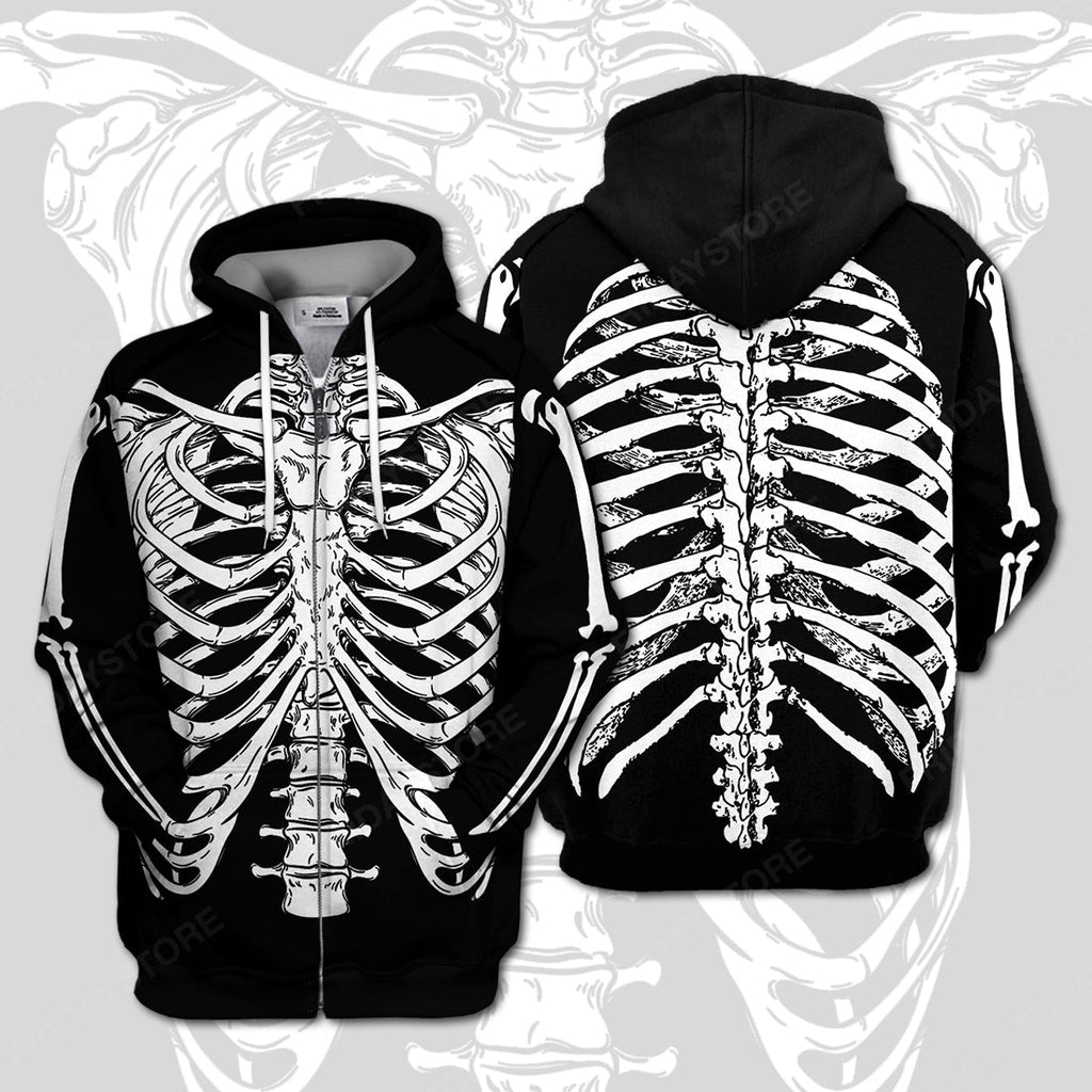 Gifury Skeleton Hoodie Skeleton Apparel Black Costume Skeleton Hoodie Zip Hoodie 2023