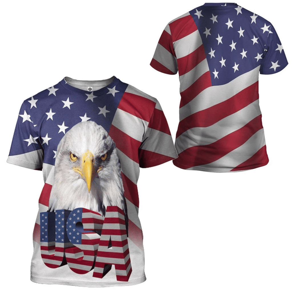 Eagle USA Flag QT301166Hg Custom Hoodie