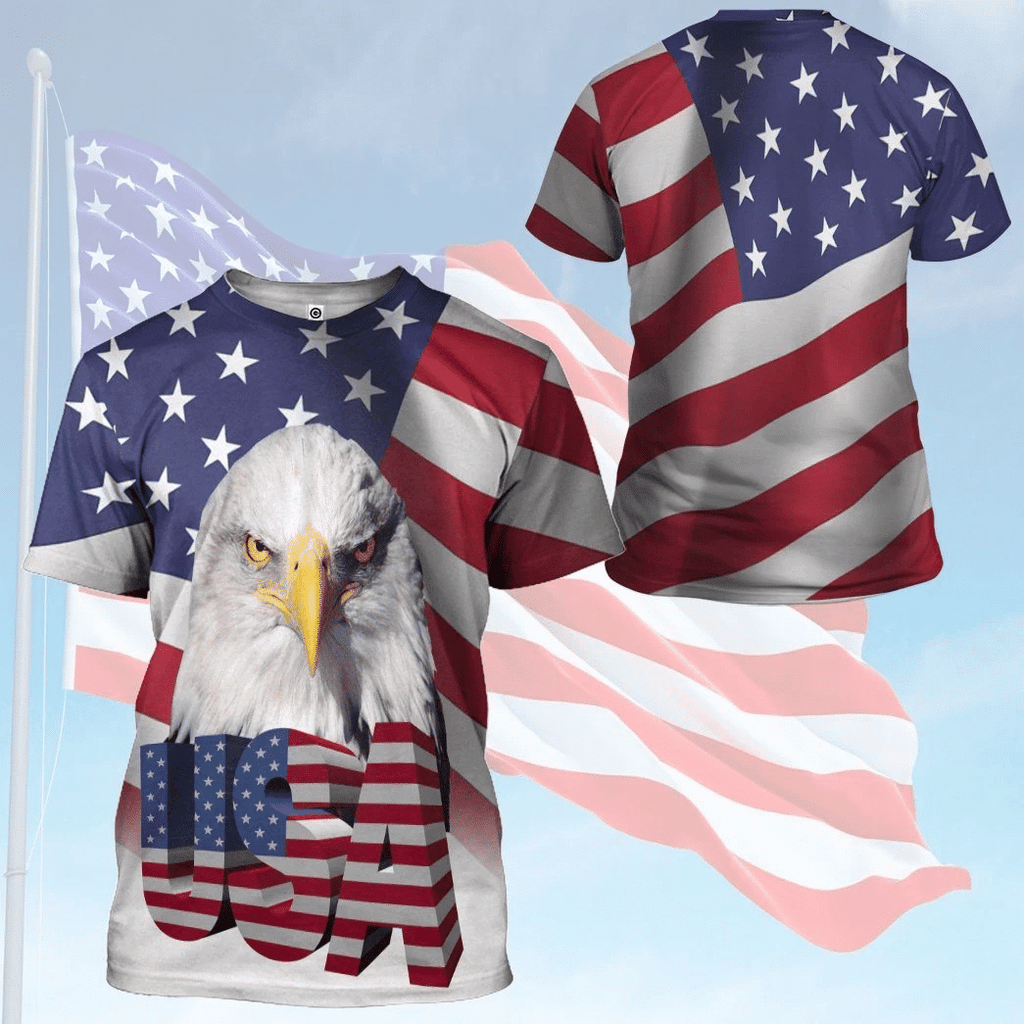 Eagle USA Flag QT301166Hg Custom Hoodie
