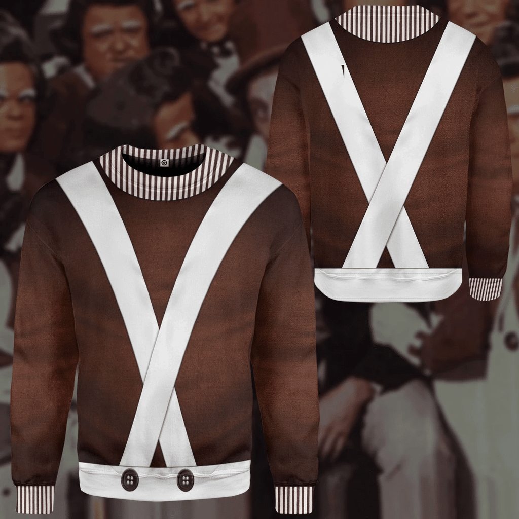 Willy Wonka Oompa Loompa Custom Cosplay Costume Hoodie QT205365Lb