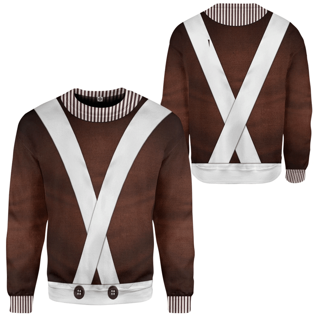 Willy Wonka Oompa Loompa Custom Cosplay Costume Hoodie QT205365Lb
