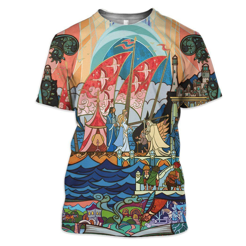 QT211216Hf Lord Of The Rings The Hobbit Meet The King Custom Hoodie