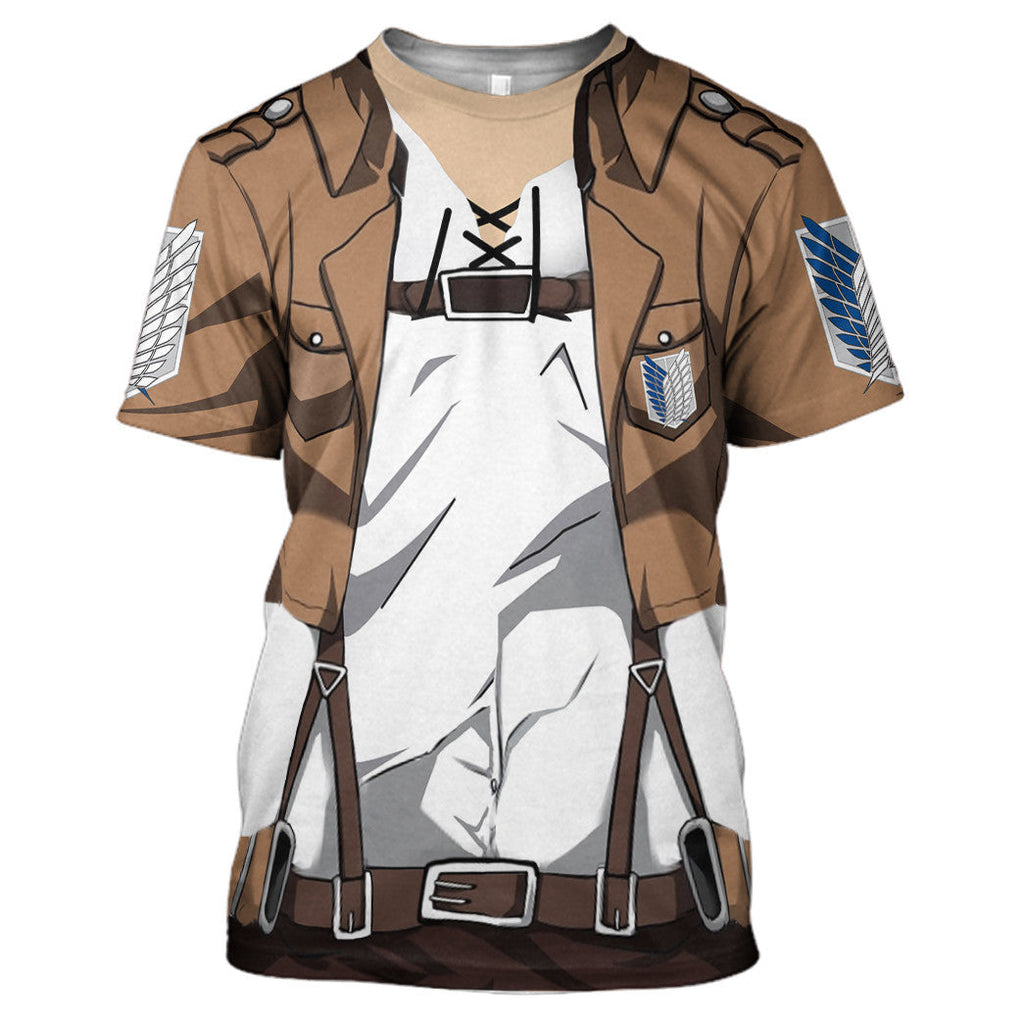 Attack On Titan Eren Yeager Custom Cosplay Costume Hoodie QT308904