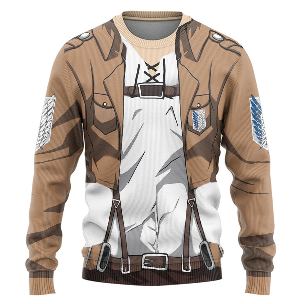 Attack On Titan Eren Yeager Custom Cosplay Costume Hoodie QT308904