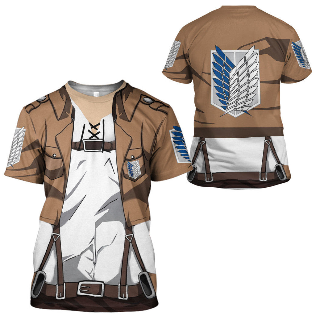 Attack On Titan Eren Yeager Custom Cosplay Costume Hoodie QT308904