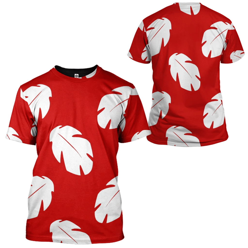  Lilo Hawaiian Floral Leaves Custom Tshirt Hoodie QT207012Hf