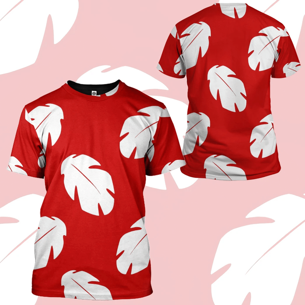 Lilo Hawaiian Floral Leaves Custom Hoodie QT207012Hf