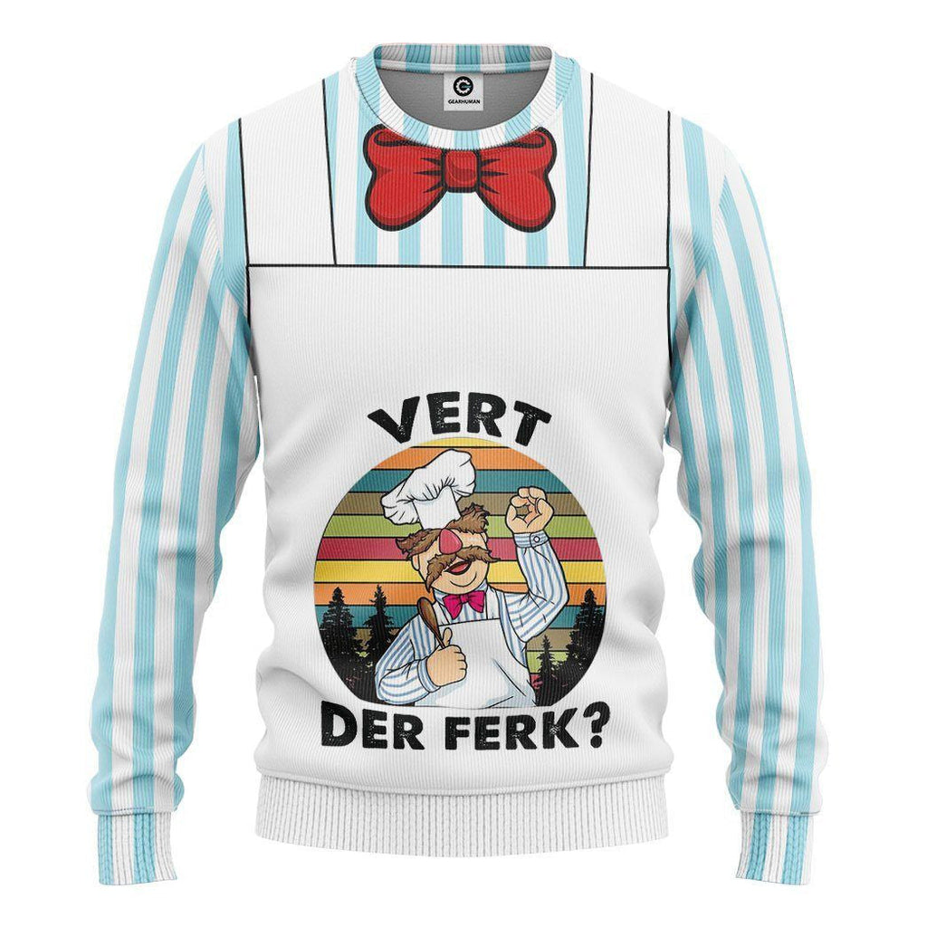 Swedish Chef Custom Cosplay Hoodie QT210128Tf