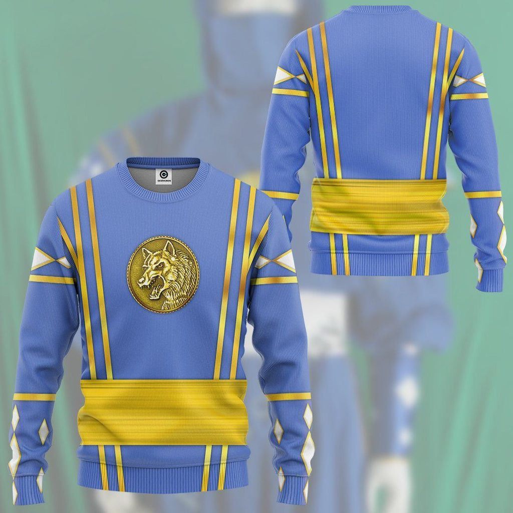 Blue Ninja Mighty Morphin Power Rangers - Cosplay Costume Hoodie QT207101