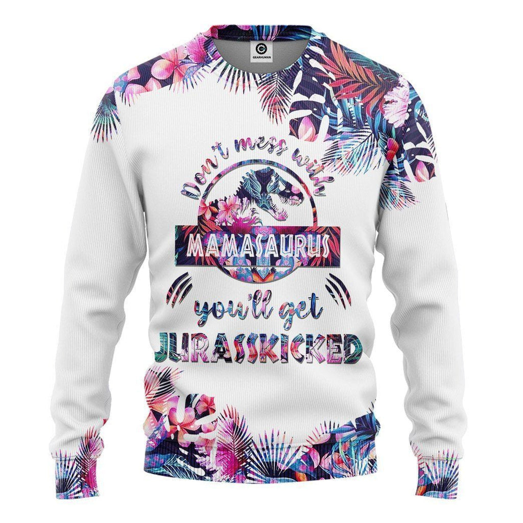 Dont Mess With Mamasaurus Mothers Day Gift Custom Hoodie QT204281Ga