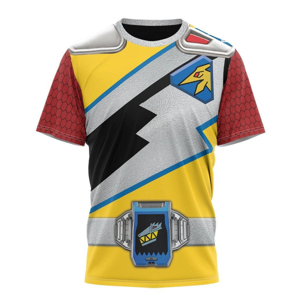 Dino Charge Power Rangers Gold Ranger Custom Cosplay Costume Hoodie QT210114Hf