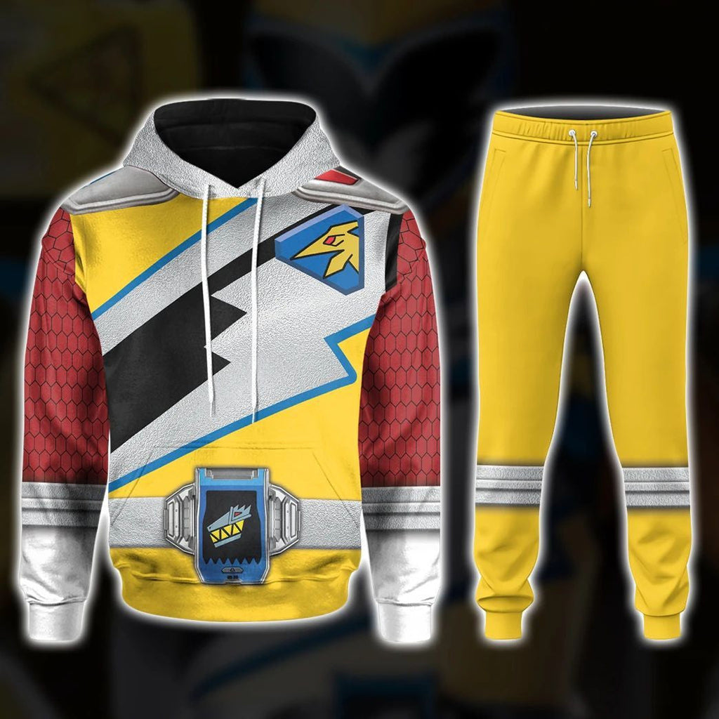 Dino Charge Power Rangers Gold Ranger Custom Cosplay Costume Hoodie QT210114Hf