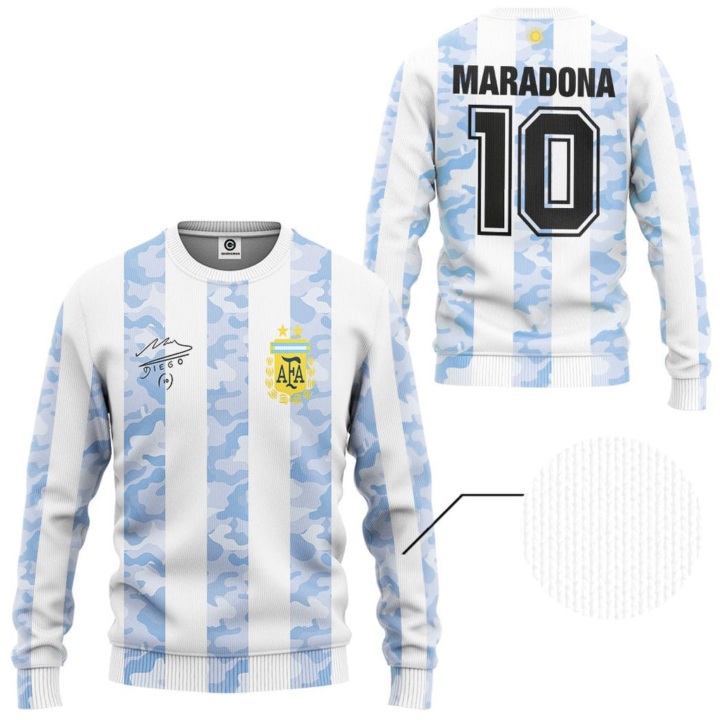 Diego Maradona Home Jersey - Cosplay Costume Hoodie QT305073