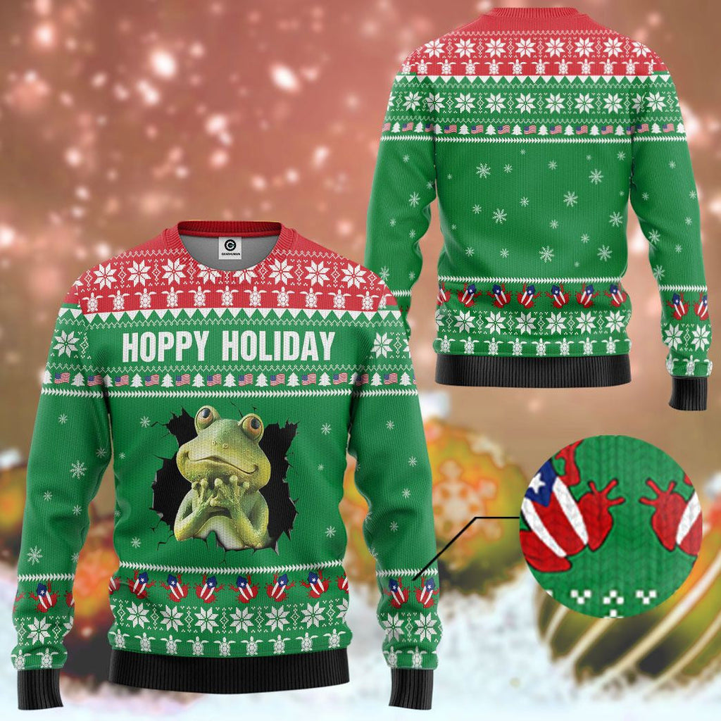 Frog Hoppy Holiday - Christmas Gift For Adults - Hoodie QT309530