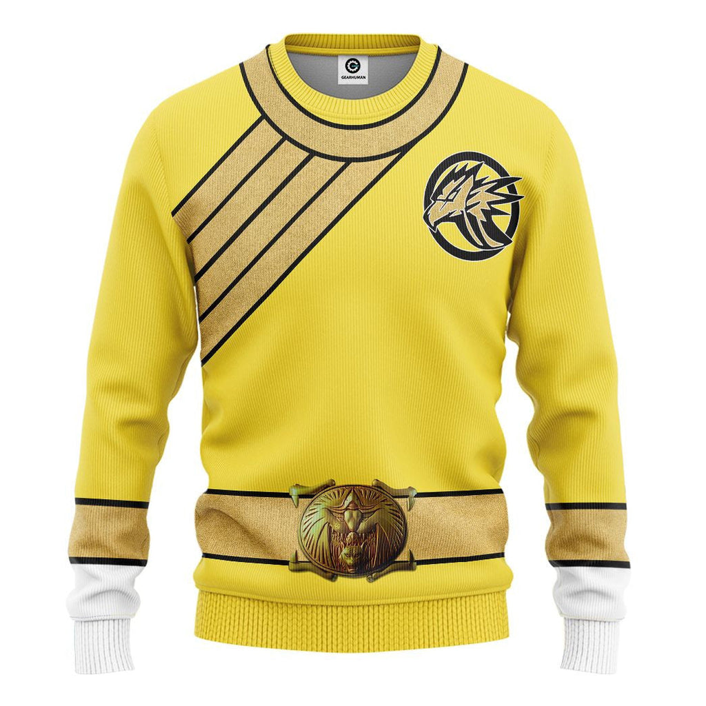 Yellow Wild Force Ranger Custom Cosplay Costume Hoodie QT210310Hg