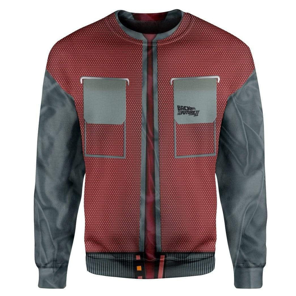 Back To The Future Movie Marty Mcfly Cosplay Costume - Hoodie