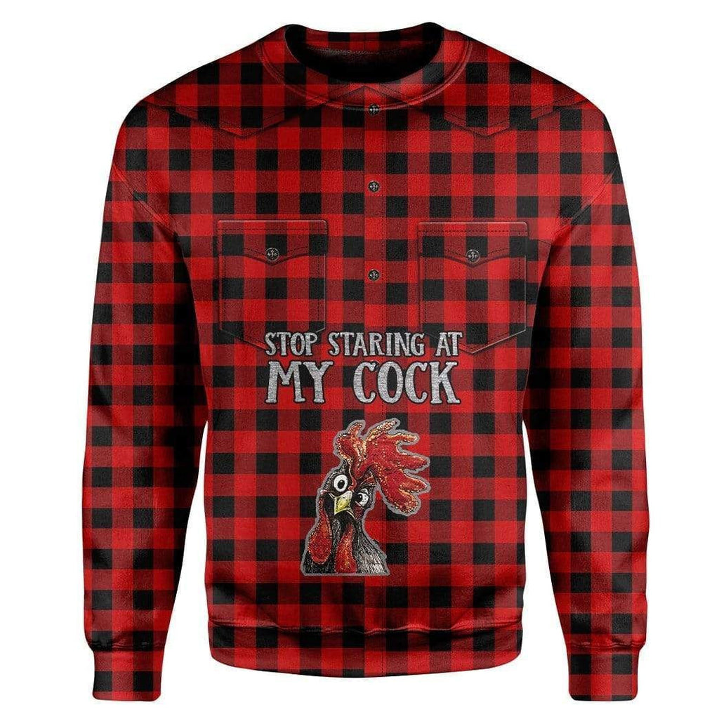 Stop Staring At My Cock Red - Tshirt Hoodie Sweatshirt QT309723